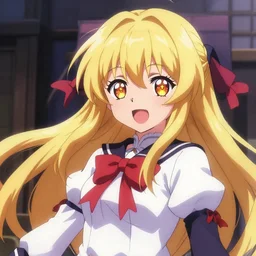 pixiv artwork of marisa kirisame from touhou project, marisa kirisame touhou artwork by greg rutkowski makoto shinkai key art kyoto animation 4 k 8 k ultrahd trending finely detailed sparkling eyes laughing detailed mouth