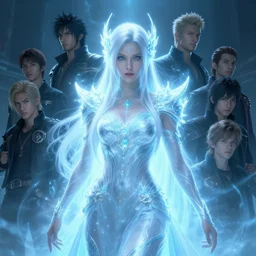 a fancy portrait of a beautiful light mage enveloped in a light blue aura by Greg Rutkowski, Sung Choi, Mitchell Mohrhauser, Maciej Kuciara, Johnson Ting, Maxim Verehin, Peter Konig, final fantasy , mythical, 8k photorealistic, cinematic lighting, HD, high details, atmospheric,
