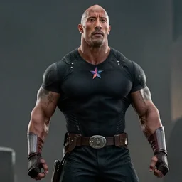film still of Dwayne Johnson as Apocalypse in new avengers movie, 4k
