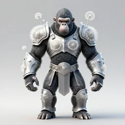armoured warrior humanoid ape monster, symmetrical, highly detailed, digital art, dandelion themed armour, sharp focus, trending on art station, kentaro miura manga art style