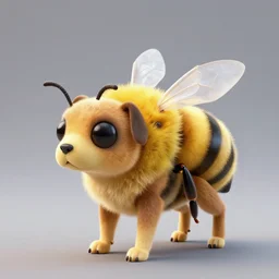 perfect mix between a dog and a bee. hyper realistic highly detailed photography. concept art, unreal engine 5, trending on artstation.