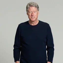 realistic photo of bill clinton wearing a dress,