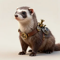 steampunk ferret, art
