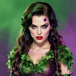 A beautiful portrait of a Arai Nanao as Poison Ivy from Batman movie, digital art by Eugene de Blaas and Ross Tran, vibrant color scheme, highly detailed, in the style of romanticism, cinematic, artstation, Greg rutkowski