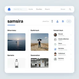 gui for the samsara program, web design, futuristic, by mitsuo katsui, eiko ishioka, hannah hoch, charles dellschau