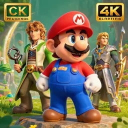 super mario, lord of the rings 2001, 4k