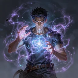 a powerful psychic guy emitting psychic powers, highly detailed, digital painting, artstation, concept art, soft light, sharp focus, illustration