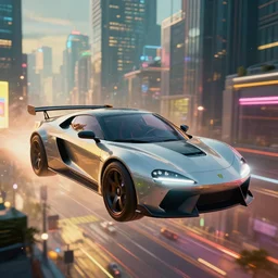 cyberpunk city flying car showcase, ultrafine highly detailed, sharp focus, unreal engine highly rendered, global illumination, radiant light