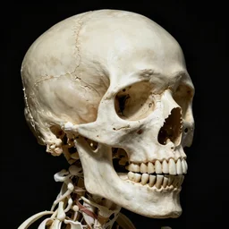 victorian surreal diagraph anatomy of human skull by leonardo da vinci. muscles and skull bones, completely centered, symmetrical, trending on artstation, mixture, by zdzislaw beksinski, logical anatomy, bright