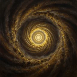 deep dark abyss, void vignette, colossal vortex, golden ratio, asymmetric, oil on canvas, wojciech siudmak, cinematic volumentric lighting, hyper detailed, octane render,
