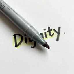 dignity, permanent marker