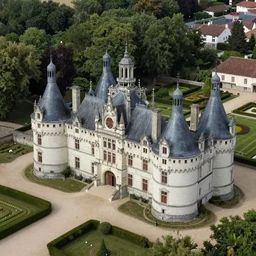 aerial view of chateau de fougeres