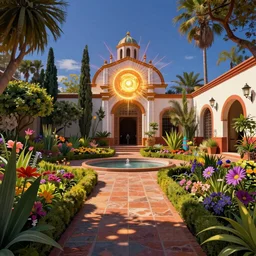 the cosmic gardens of tlaquepaque | digital art 4 k octane