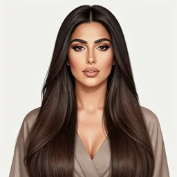 portait nawal al zoghbi sensual, centred, very long hair, hd, hyperdetailed illustration by irakli nadar, intricate linework, bright colors, octopath traveler, final fantasy, unreal engine 5 highly rendered, global illumination, radiant light