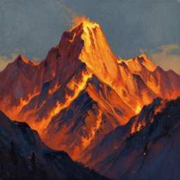 mountains of fire, greg rutkowski