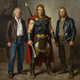 Richard Schmid and Jeremy Lipking and Antonio Rotta full length portrait painting of Conan the Barbarian