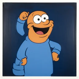 silkscreen portrait of pajama sam