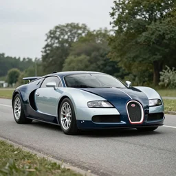 Bugatti Veyron if it were manufactured in the 1985 production year, 1985 Bugatti Veyron, wide angle exterior 1985