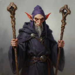 a goblin sorcerer with a wooden staff, Justin Gerard, realistic painting, Digital art, very detailed, High definition, trending on Artstation