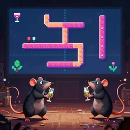 rats dancing drinking champagne gameplay still frame, 4 colors, pixel art, retro, splash screen, level design, high contrast, background, deep focus, highly detailed, dramatic lighting, digital painting, artstation, concept art, matte, greg rutkowski, moebius, illustration.