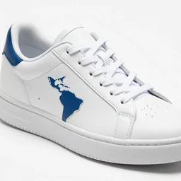white sneaker as a continent,