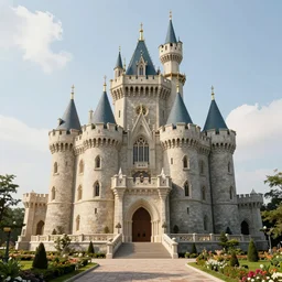 give me a most beautiful castle 3 d render