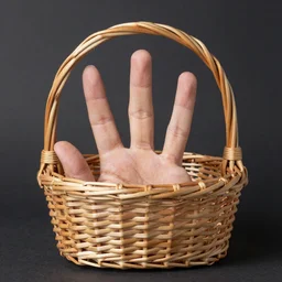 basket made out of fingers