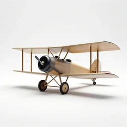 scandinavian biplane, studio product photography, isolated on a pure white background, centered, entire object in frame, sharp focus, soft studio lighting
