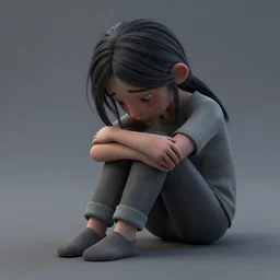 8 0 8 s and heartbreak, 8 k concept art, 3 d, muted colors, detailed, melancholic, sad, cold