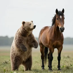 bear and horse