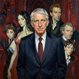 realistic detailed image of anthony fauci by ayami kojima, amano, karol bak, greg hildebrandt, and mark brooks, neo - gothic, gothic, rich deep colors. beksinski painting, part by adrian ghenie and gerhard richter. art by takato yamamoto. masterpiece