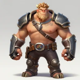 roadhog from overwatch, character portrait, concept art, intricate details, highly detailed by greg rutkowski, michael whelan and gustave dore