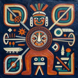 abstract art, cawamo, shamanic, nachilt in style of cawamo
