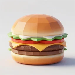 Low Poly Render of the Burger King