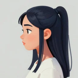 an expressive profile painting of a female gen z student, in the style of an original beeple digital art painting, vaporwave cartoon