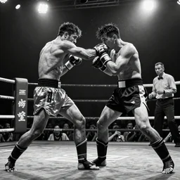 a crazy fight, 4 k, award winning, black and white