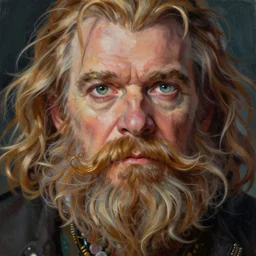 portrait painting of a jolly!! cyberpunk rubeus hagrid, sharp focus, award - winning, beautiful eyes, perfect eyes, trending on artstation, masterpiece, highly detailed, intricate. art by josan gonzales and moebius and deathburger
