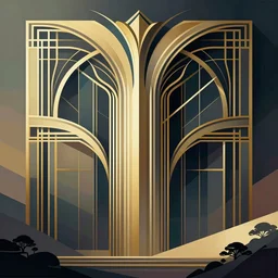 future art deco, geometric abstract art, vector style n 6
