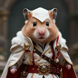 hamster in assassins creed uniform. fantasy magic style. highly detailed 8 k. intricate. lifelike. soft light. sony a 7 r iv 5 5 mm. cinematic post - processing.
