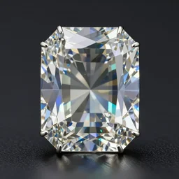 symmetric emerald - cut diamond, very detailed, octane render, cinematic lighting, volumetric lighting, 8 5 mm
