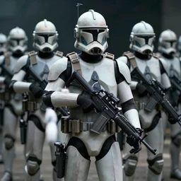 photo of an army of human clones