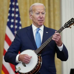 joe biden playing the banjo