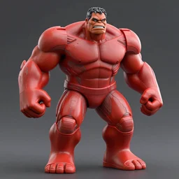 3d print of red hulk, cinematic, photograph