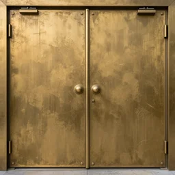 a photo of sci - fi double door flat texture, brass, phototexture, photo realistic, very realistic 8 k