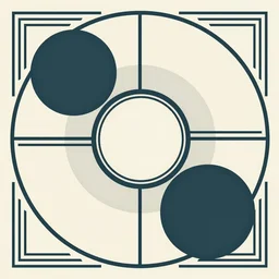 art nouveau abstract art, circles, lines, retro style, graphic design, minimalist, high quality