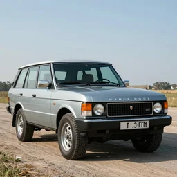 a jaguar xj12 blended with a 1980 Land Rover Range Rover, SLR photo