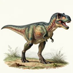 tyrannosaurus rex biological painting by john audubon