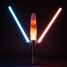 a light saber with a lava lamp inside of it, photography