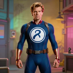 a colourful lighting, autochrome image of Rudy Pankow as Johnny storm from fantastic four, 4K, photoreal, highly detailed.