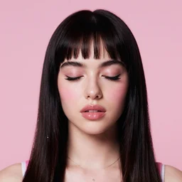 kim petras in candyland portrait, eyes closed, album cover